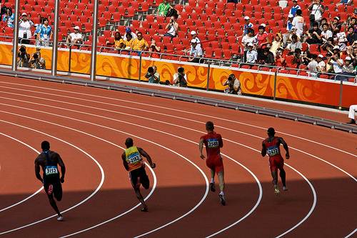 Eliminatória dos 400 metros rasos nas Olimpíadas de Pequim/2008